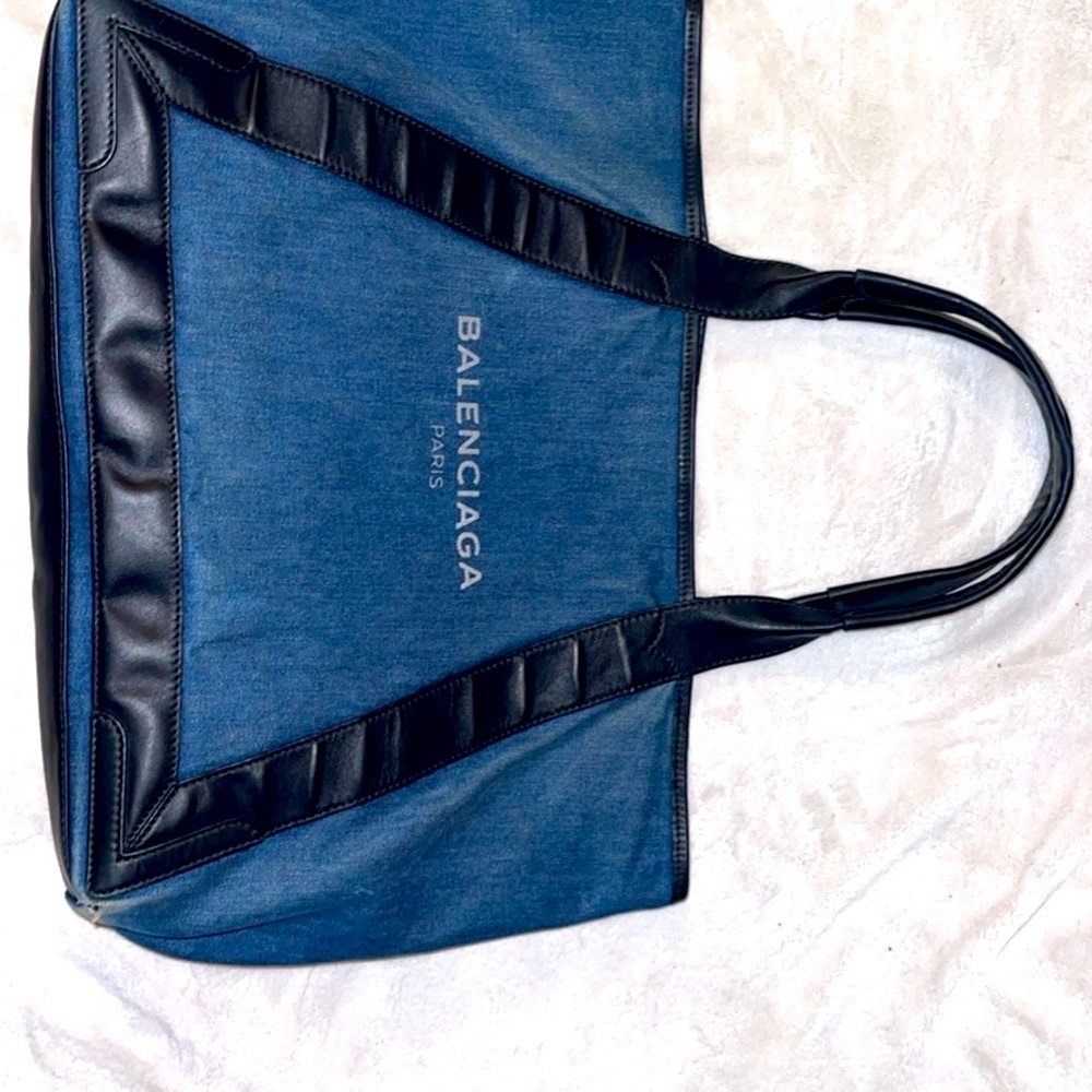 Balenciaga Blue and Black Women's Tote Bag